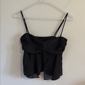 NBD Black Sleeveless Bustier Camisole Top